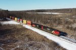 Passing through the wetland areas south of Holly, a pair of CN SD60's lead L514 down the Holly Sub